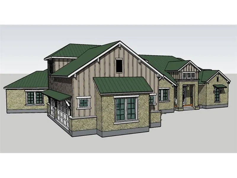 Farmhouse Plan Side View Photo 01 - 019S-0009 - Shop House Plans and More