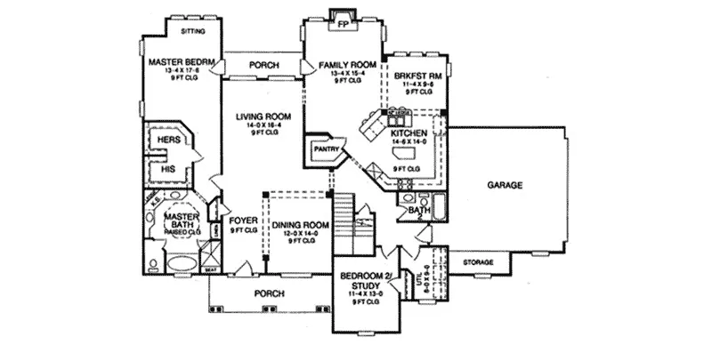 Luxury House Plan First Floor - 019S-0010 - Shop House Plans and More