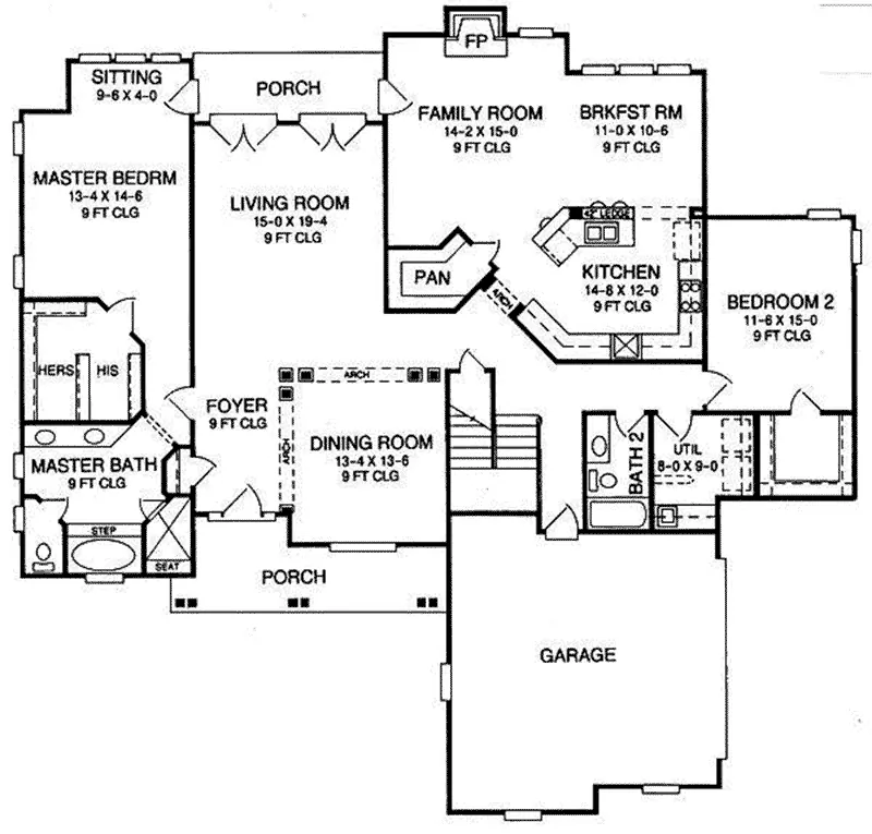 Luxury House Plan First Floor - 019S-0011 - Shop House Plans and More