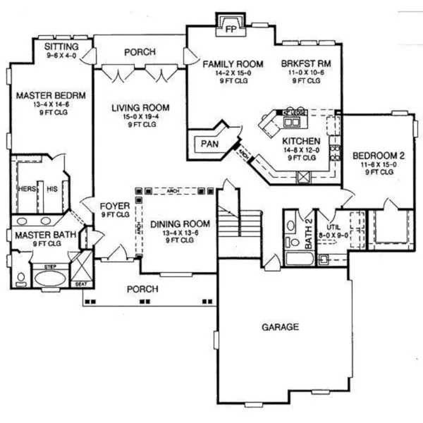 Luxury House Plan First Floor - 019S-0011 - Shop House Plans and More