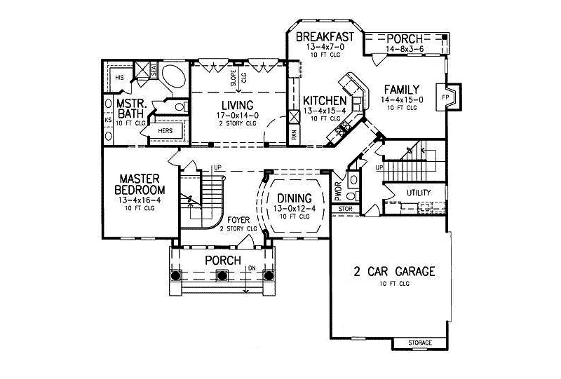 Traditional House Plan First Floor - 019S-0012 - Shop House Plans and More