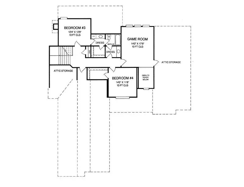 Cabin & Cottage House Plan Second Floor - Albracca Two-Story Home 019S-0013 | House Plans and More
