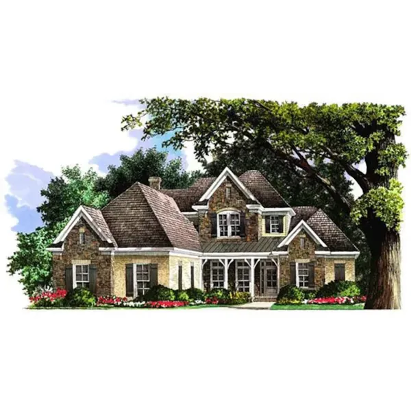 Country House Plan Front of Home - Albracca Two-Story Home 019S-0013 | House Plans and More