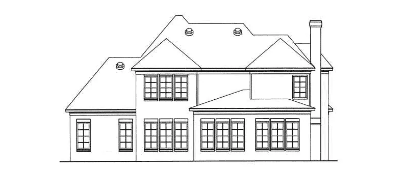 Farmhouse Plan Rear Elevation - Albracca Two-Story Home 019S-0013 | House Plans and More
