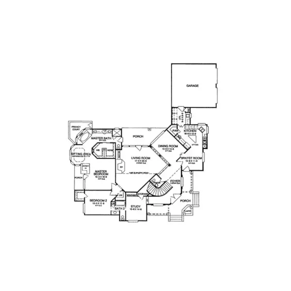 Luxury House Plan First Floor - Houston Luxury Home 019S-0015 | House Plans and More