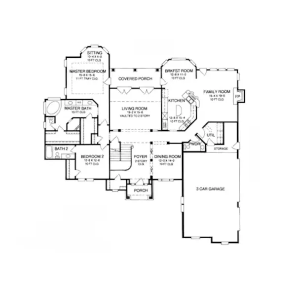 Luxury House Plan First Floor - Monteagle Luxury Home 019S-0018 | House Plans and More