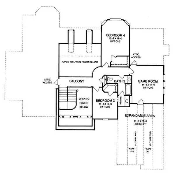 Cabin & Cottage House Plan Second Floor - Balleroy Luxury Home 019S-0019 | House Plans and More