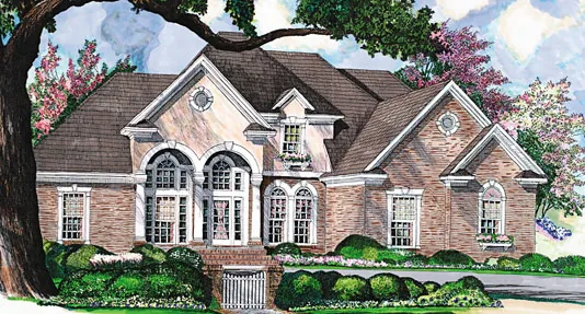 Mediterranean House Plan Front of Home - Balleroy Luxury Home 019S-0019 | House Plans and More