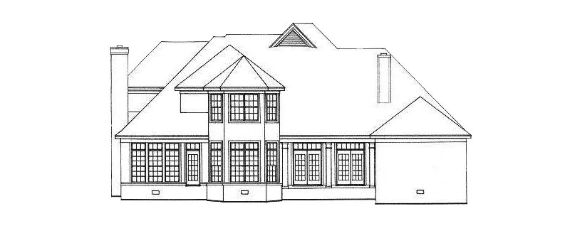 Luxury House Plan Rear Elevation - Poplar Oaks Luxury Home 019S-0020 | House Plans and More