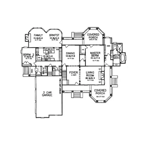 Luxury House Plan First Floor - Overlook Traditional Home 019S-0021 | House Plans and More