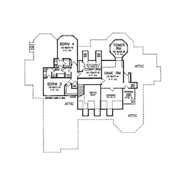 Luxury House Plan Second Floor - Overlook Traditional Home 019S-0021 | House Plans and More