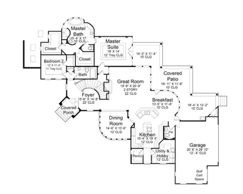European House Plan First Floor - Austin Place Luxury Home 019S-0022 | House Plans and More