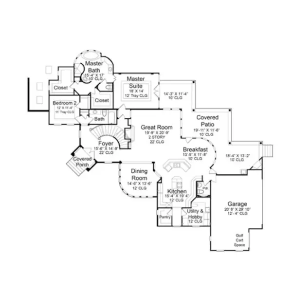 European House Plan First Floor - Austin Place Luxury Home 019S-0022 | House Plans and More