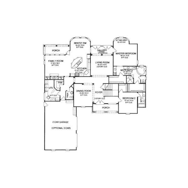 Traditional House Plan First Floor - Serrant Traditional Home 019S-0024 | House Plans and More