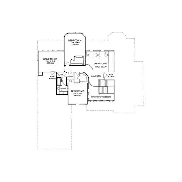 Traditional House Plan Second Floor - Serrant Traditional Home 019S-0024 | House Plans and More