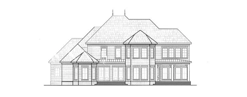 Southern House Plan Rear Elevation - Serrant Traditional Home 019S-0024 | House Plans and More