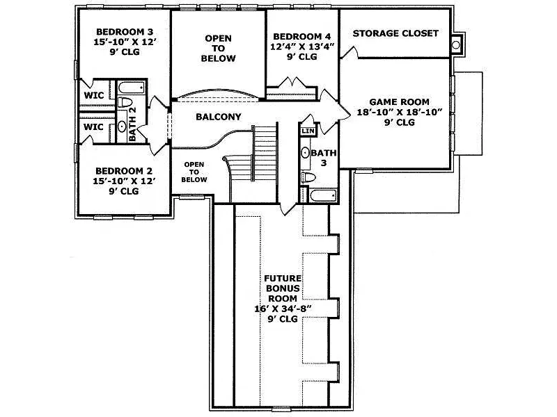 Mountain House Plan Second Floor - 019S-0025 | House Plans and More