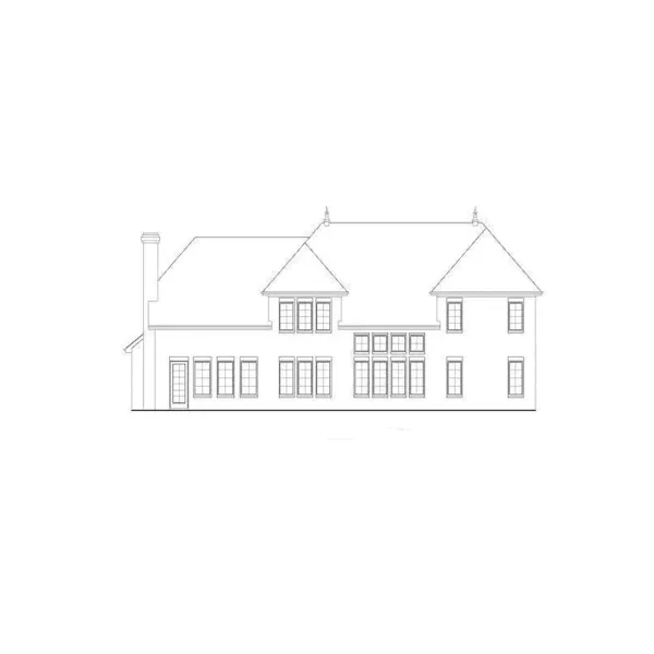 Luxury House Plan Rear Elevation - Wading River Craftsman Home 019S-0025 | House Plans and More