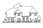European House Plan Rear Elevation - Yorkshire European Home 019S-0026 | House Plans and More