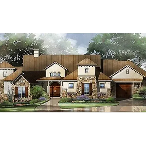 Farmhouse Plan Front of Home - Villa Bella Luxury Home 019S-0027 | House Plans and More