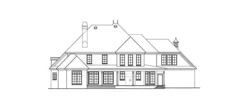European House Plan Rear Elevation - Ellendale Luxury Home 019S-0038 | House Plans and More