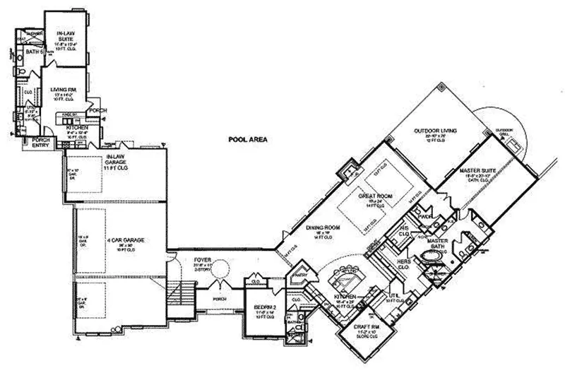 Modern House Plan First Floor - 019S-0040 - Shop House Plans and More
