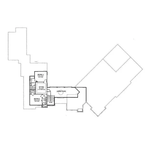 Modern House Plan Second Floor - 019S-0040 - Shop House Plans and More