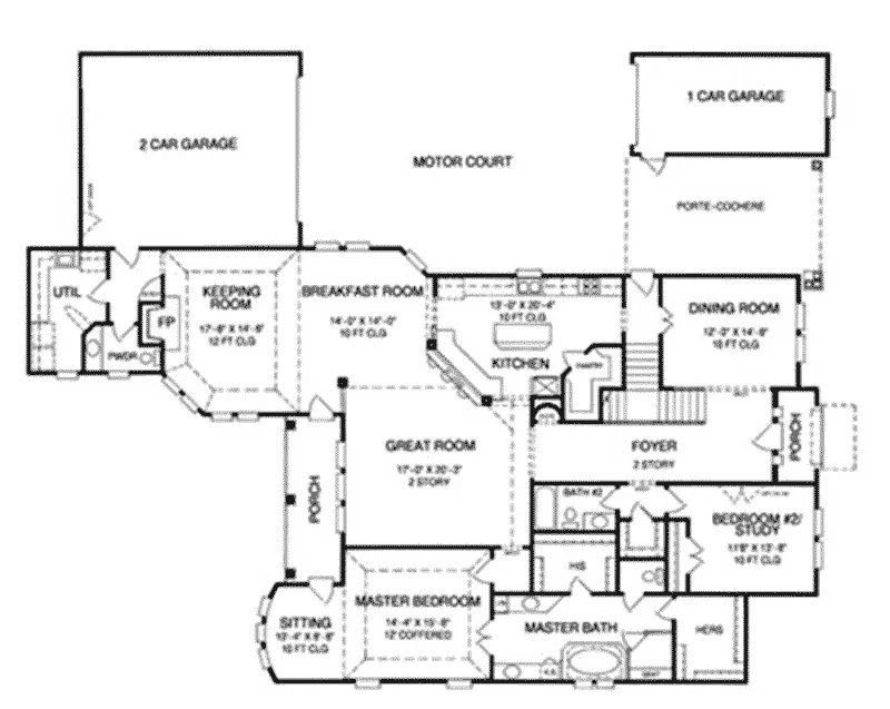 European House Plan First Floor - 019S-0042 - Shop House Plans and More