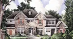 Country French House Plan Front of Home - 019S-0042 - Shop House Plans and More