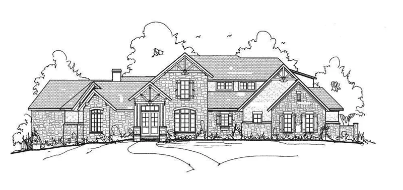 Country House Plan Front Elevation - 019S-0043 - Shop House Plans and More