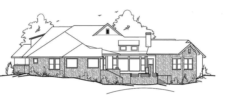 European House Plan Rear Elevation - 019S-0043 - Shop House Plans and More