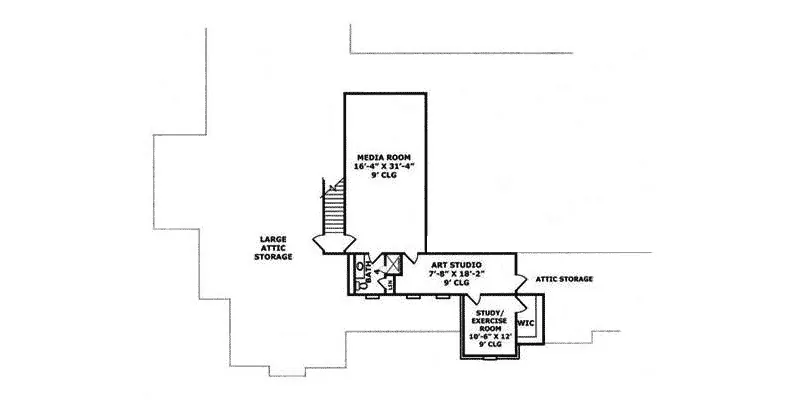 Luxury House Plan Second Floor - Leaning Oak Luxury Home 019S-0044 | House Plans and More