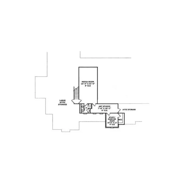 Luxury House Plan Second Floor - Leaning Oak Luxury Home 019S-0044 | House Plans and More