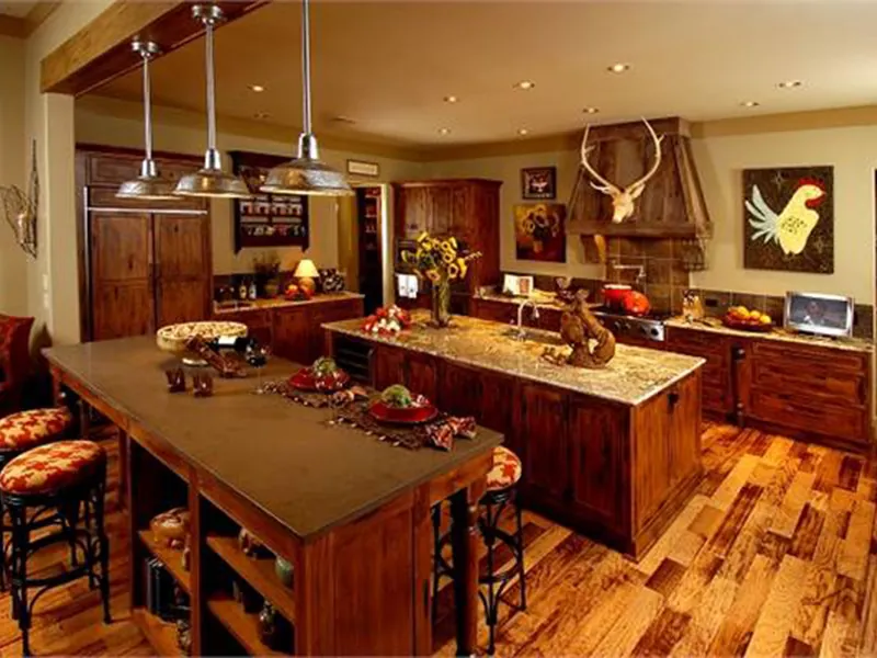 Luxury House Plan Kitchen Photo 01 - Leaning Oak Luxury Home 019S-0044 | House Plans and More