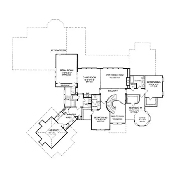 Luxury House Plan Second Floor - 019S--0055 | House Plans and More