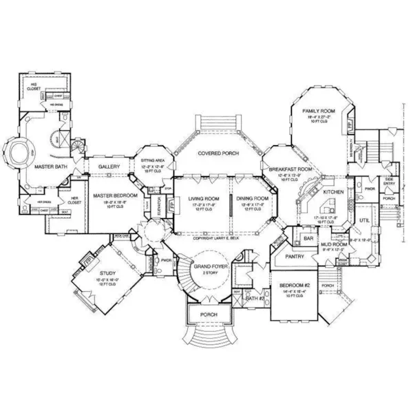 Luxury House Plan First Floor - 019S-0059 | House Plans and More