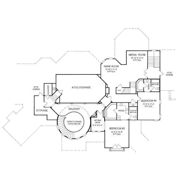 Luxury House Plan Second Floor - 019S-0059 | House Plans and More