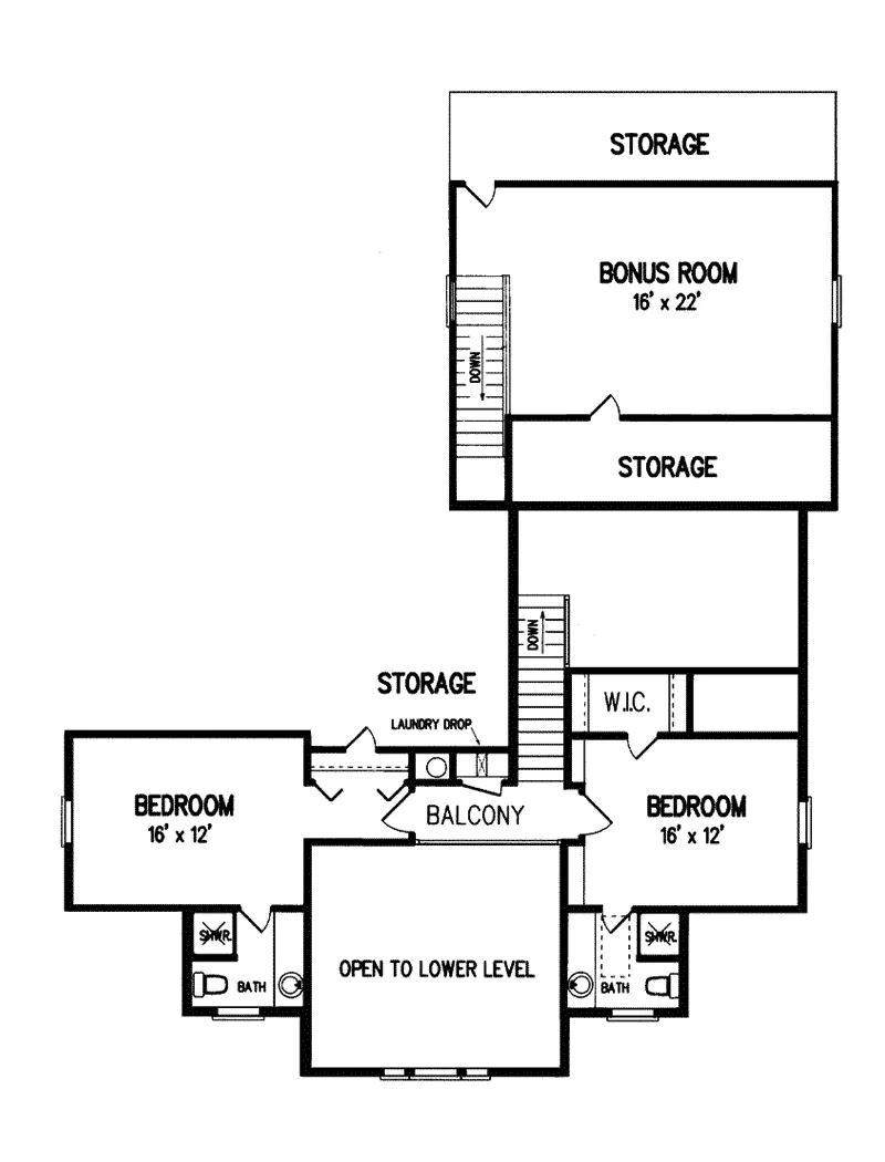 Country House Plan Second Floor - Kings Hill Country Farmhouse 020D-0010 - Search House Plans and More
