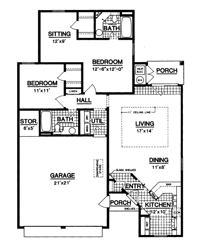 Traditional House Plan First Floor - Helmville Traditional Home 020D-0014 - Search House Plans and More