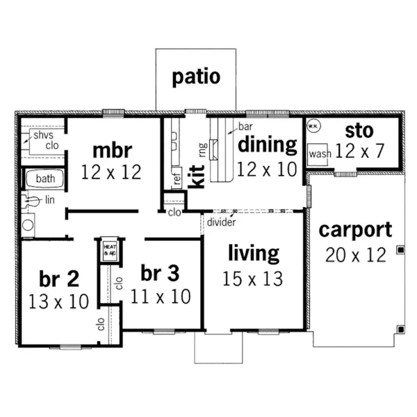 Country House Plan First Floor - McAllister Country Home 020D-0019 - Shop House Plans and More