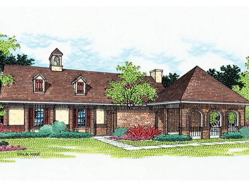 Southern House Plan Front of Home - Corning Traditional Home 020D-0029 - Search House Plans and More