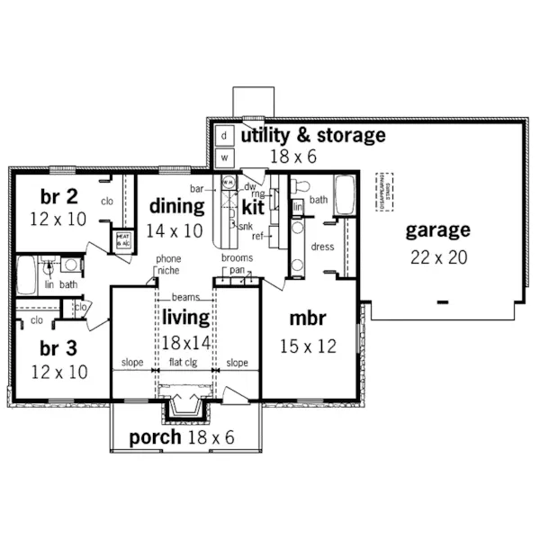 Country House Plan First Floor - Marble Hill Rustic Home 020D-0031 - Shop House Plans and More