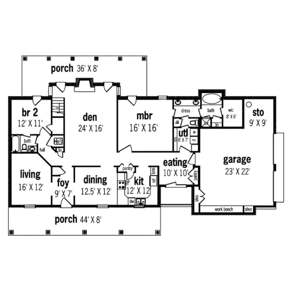 Luxury House Plan First Floor - Donivan Southern Home 020D-0039 - Search House Plans and More