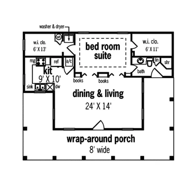 Florida House Plan First Floor - Summit Heights Ranch Home 020D-0050 - Shop House Plans and More