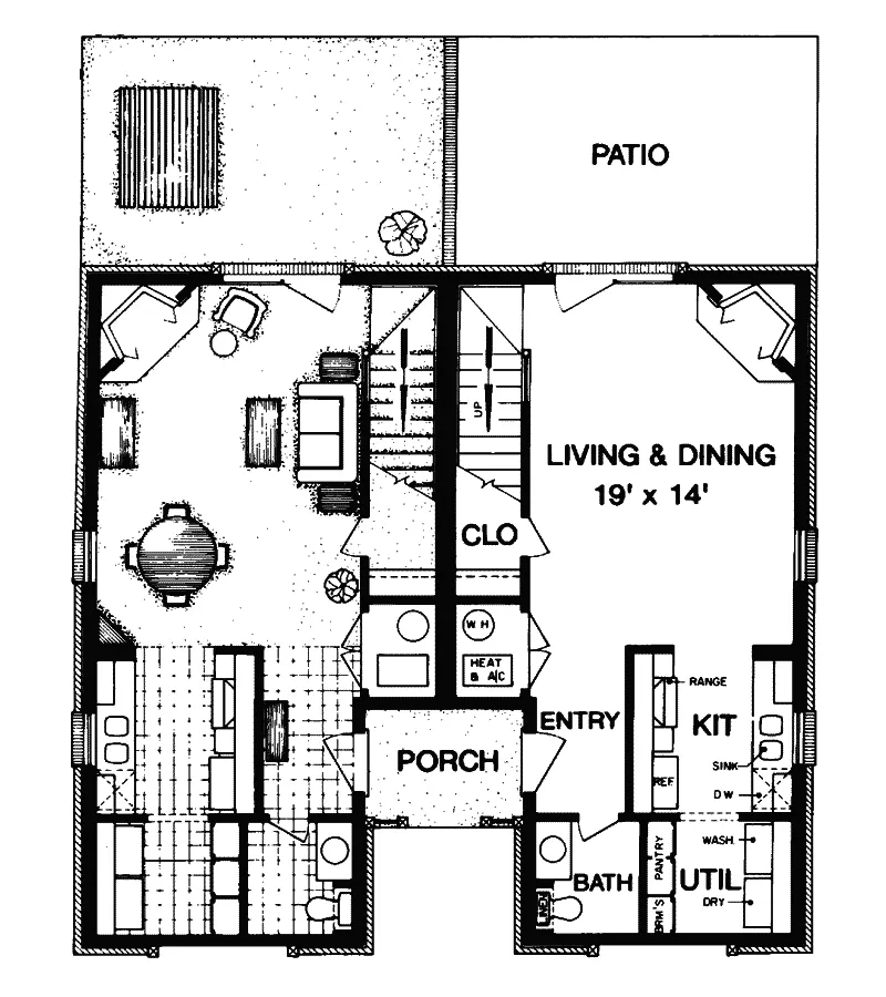 Florida House Plan First Floor - Millington Place Duplex 020D-0065 - Shop House Plans and More