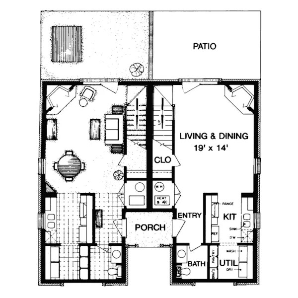 Florida House Plan First Floor - Millington Place Duplex 020D-0065 - Shop House Plans and More