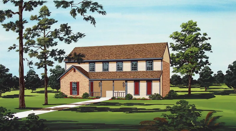 Two-Story Home With Country Style