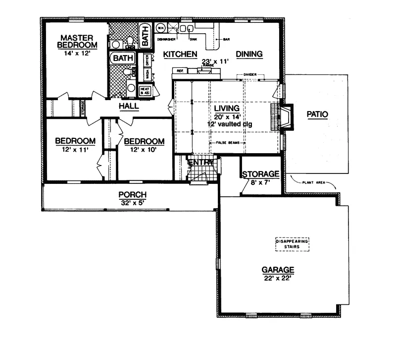 Traditional House Plan First Floor - Hartman Mill Traditional Home 020D-0076 - Search House Plans and More