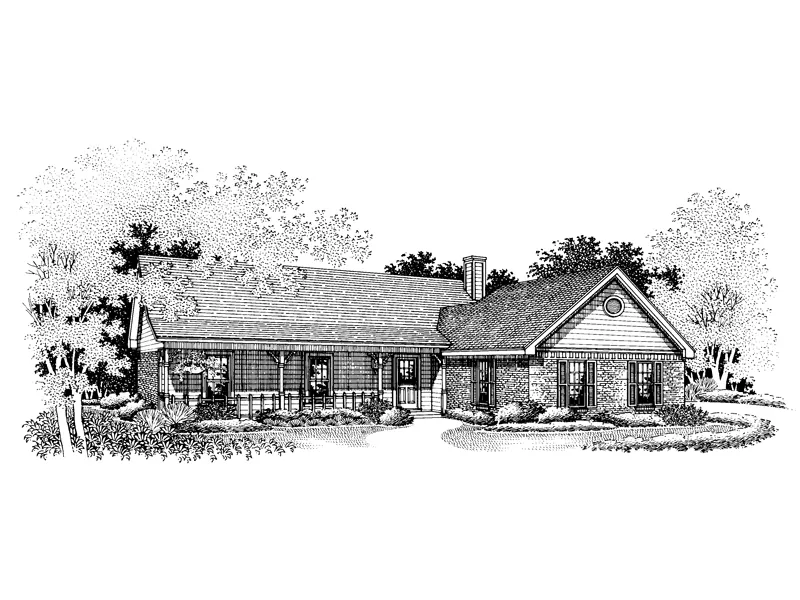 Traditional House Plan Front Image of House - Hartman Mill Traditional Home 020D-0076 - Search House Plans and More