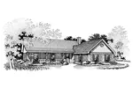 Ranch House Plan Front Image of House - Hartman Mill Traditional Home 020D-0076 - Search House Plans and More